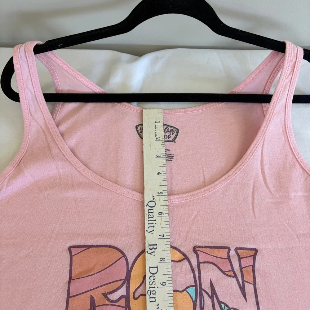 Ron Jon Surf Shop Pink Graphic Tank Top XL Vintage Beachcore Logo Sleeveless